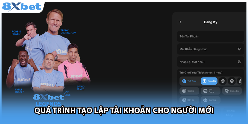 Quá trình tạo lập tài khoản cho người mới