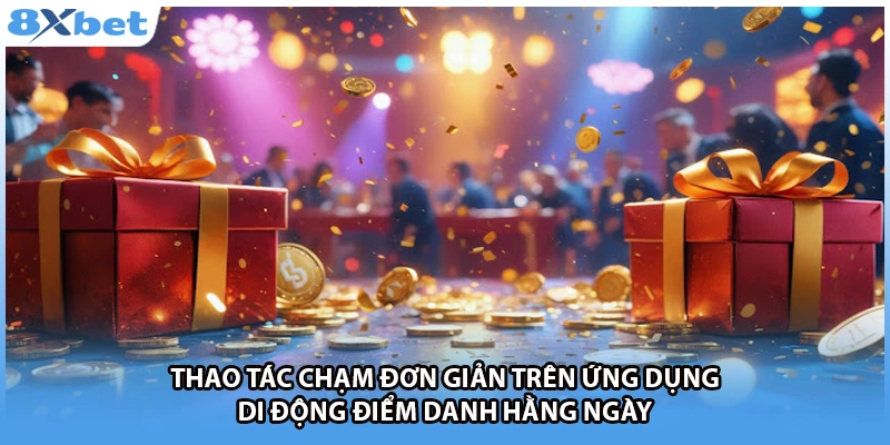 Thao tác chạm đơn giản trên ứng dụng di động điểm danh hằng ngày